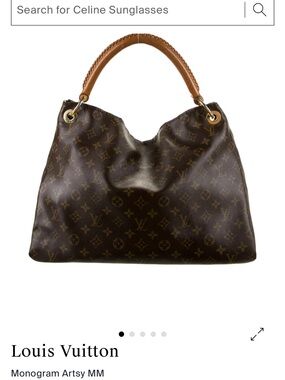 Louis Vuitton Monogram Artsy MM Tote in Brown and Tan- The Real Real with pics